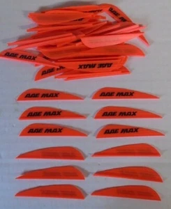 100 AAE Max Stealth 2.7" FIRE ORANGE Vanes arizona archery equip arrow fletching - Picture 1 of 1