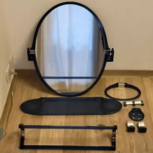 Miroir pivotant ovale + accessoires salle de bain vintage plexi bleu Allibert - Bild 1 von 12