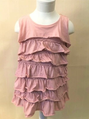 DKNY Sleeveless Top with Ruffles - Pink - Size 4.    A10 - Image 1 of 4