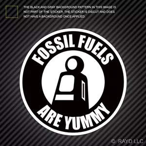 Calcomanía troquelada Fossil Fuels Are Deliciosa Pegatina troquelada Hot Rod vintage parodia Color Negro - Imagen 1 de 1