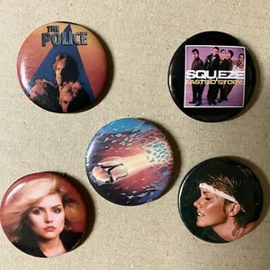 Collectible 1" Button Pin Set (5 Pieces) 1980's Classics - Picture 1 of 1