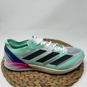 New ADIDAS Adios 7 Running Shoe Pulse Mint Silver Metallic Core Black Size 12Men - Picture 1 of 9
