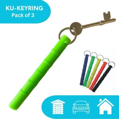 NEVER LOSE YOUR KEYS | 3 x Ku-Keyring |Strong Plastic |Hand Grip |Bright Colours - Image 1 of 4