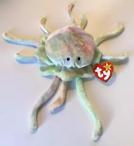 Vintage TY Beanie Baby Goochy Jellyfish Plush 1998 Original w/Tags & PE Pellets - Picture 1 of 10
