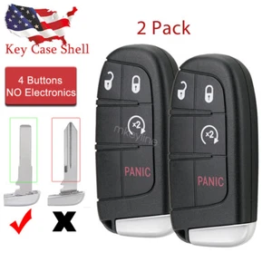 2X Smart Key Fob Shell 4Btn For 2015 2016 2017 2018 Fiat 500 500X M3N-40821302 - Bild 1 von 7