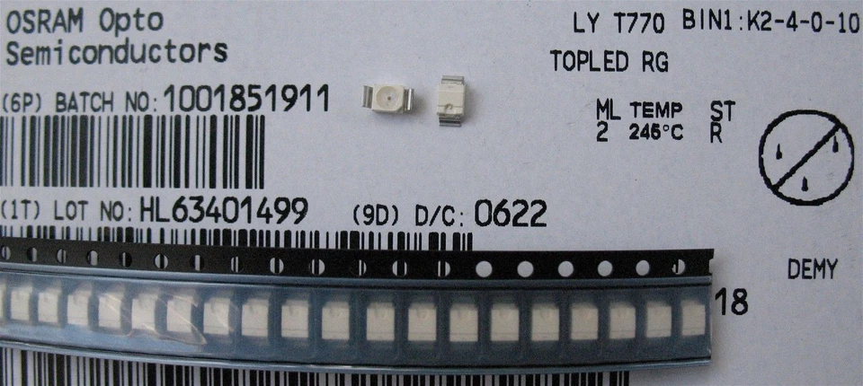 OSRAM LY T770 YELLOW LED  LYT770  SMD (30 PCS) - Image 1 of 1