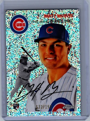 MATT MERVIS 2023 Topps Chrome Platinum SPECKLE REFRACTOR RC 132/150 Cubs #139 - Image 1 of 2