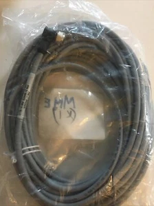 M12 Transducer Female Cable 5 Pin Right Angle Plug Shielded TDM12-5F-CR-12M - Picture 1 of 3