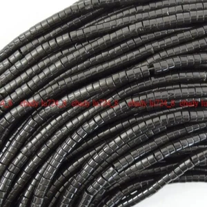 2x4mm Natural Black Obsidian Rondelle Beads Gemstone Loose Beads 15" Strand - Picture 1 of 12