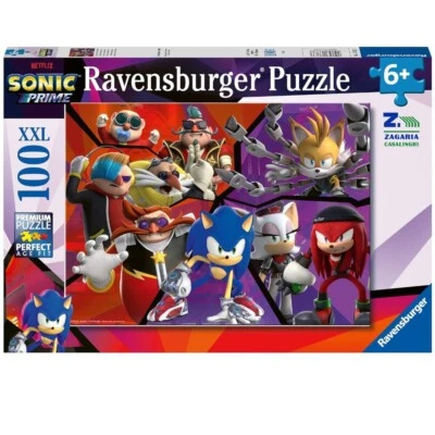 PUZZLE SONIC PRIME 100 PZ NIENTE PUO' FERMARE SONIC 6+ ANNI RAVENSBURGER - Immagine 1 di 2