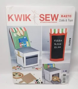 UNCUT! Pizza Shop Chair Cover & Accessories Sewing Pattern by Kwik Sew, K4270 - Picture 1 of 2