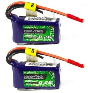 2 TURNIGY NANO-TECH 260mAh 2S 7.4V 35-70C LIPO BATTERY JST RC 1/32 1/35 ORLANDOO - Picture 1 of 1