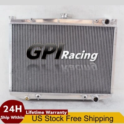 Radiador de aluminio de 2 filas para camioneta Nissan Pathfinder D21 1986-2004 VG30 Z24 KA24 Foto 1 de 4