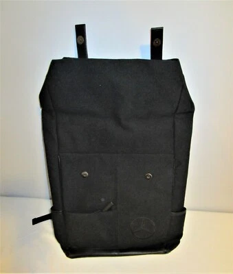 Mercedes Benz Black Canvas Laptop, Travel, Camping, Beach Backpack, Car Tote Bag - Image 1 of 4