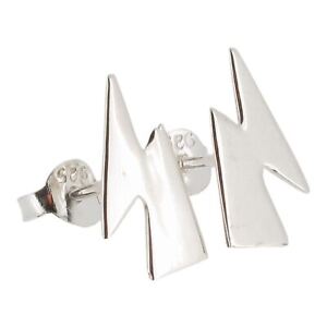 Sterling Silver Lightning Bolt Stud Earrings by Touch Jewellery - 925 Studs