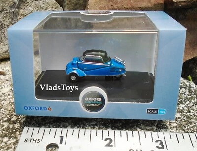 Автомобиль Oxford масштаб 1:76 Messerschmitt KR200 пузырьковый автомобиль королевский синий 76MBC006 - Изображение 1 из 4