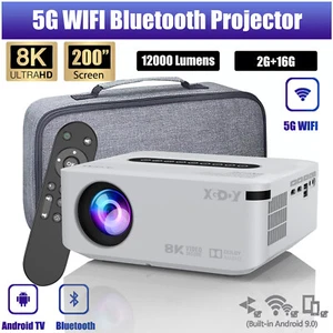 25000 Lumen LED Projector 4k 1080p Mini WiFi Bluetooth Android HDMI Home Theater - Picture 1 of 15