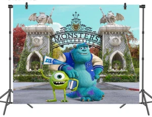 MONSTERS UNIVERSITY Birthday Scene Setter mural BACKDROP 5'x3' Sulley Mike Set#2 - Picture 1 of 2