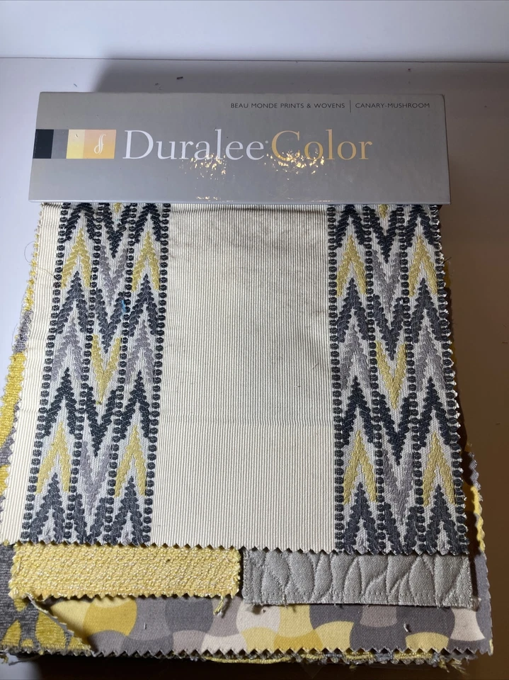 Duralee Color Beau Monde Canary Mushroom Collection Fabric Sample Book #2877 - Image 1 of 4