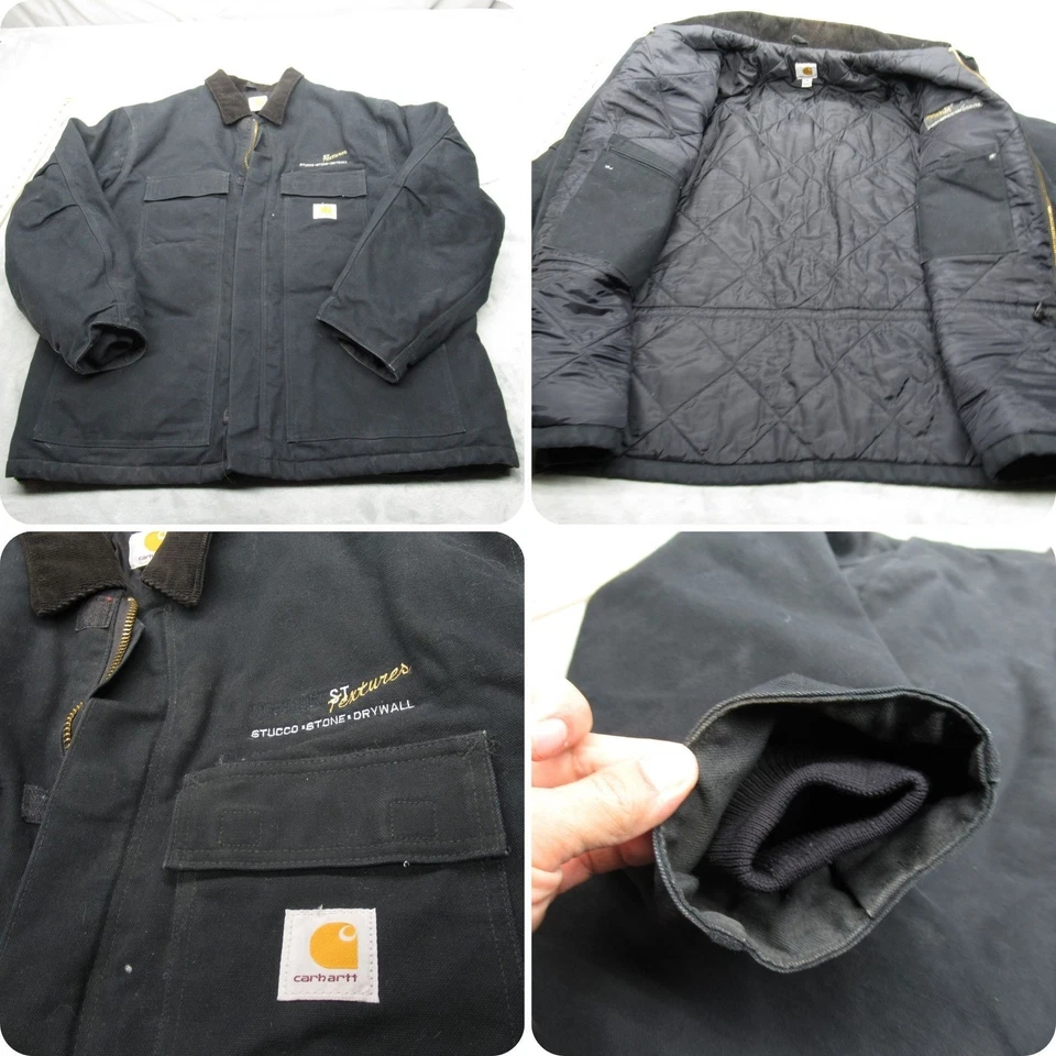 Carhartt Jacket Men XL Black Artic Traditional Quilt Lined Insulated Canvas C003 - Image 1 of 4