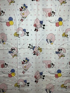 Manta de recepción Disney 1984 Mickey Baby Friends ABC’s Dundee 25” x 38” DE COLECCIÓN - Imagen 1 de 22