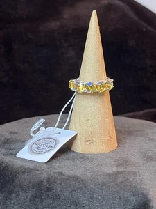 Wunderschöner Swarovski Kristall Ring mit 5 Steinen besetzt in Rhodium über Sterlingsilber 7 - Bild 1 von 9