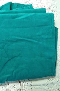 Bright Teal-Green Cotton Corduroy Fabric 15" x 47" Plus Tail 16"W x 27" long - Picture 1 of 3