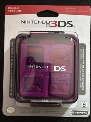 Estuche de viaje compacto para almacenamiento de juegos Nintendo 3DS 2DS púrpura para 16 tarjetas de juego Foto 1 de 4