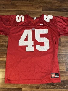 Vintage Nike Swoosh Ohio State Buckeyes Football Jersey #45 Size XXL Made in USA - Picture 1 of 10