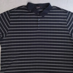 Nike Tiger Woods Collection Golf Polo Shirt Dri Fit Black White Striped Size XXL - Picture 1 of 11