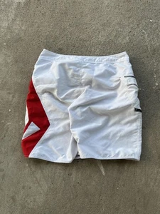 Volcom Swim Trunks Mens Large White Red Black Modtech Board Shorts Surf Stone - Picture 1 of 15
