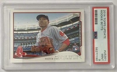 2014 Topps Update Series - Rookie Debut Mookie Betts #US-301 (RC) PSA 9  - Image 1 of 3