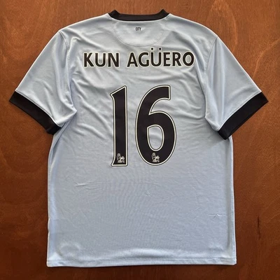 Nike Manchester City 2014-2015 Home Soccer Jersey SERGIO AGUERO #16 SZ XL - Image 1 of 4