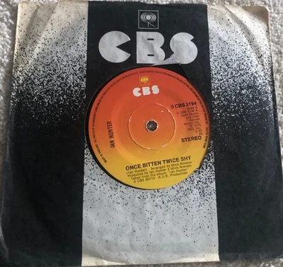 Ian Hunter.   Once bitten twice shy - 3000 miles from here -  7” vinyl CBS3194 - Image 1 of 3