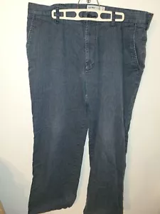 Old Navy Mens Loose Khaki Black Pin point 38 30 4 Pocket Straight Relaxed Great - Picture 1 of 24