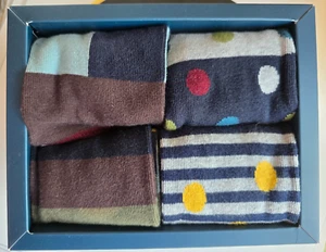 White Stuff Mens 4 Pack Hotch Potch Socks BNIB Uk 7-9 Navy/Multicolour - Picture 1 of 5