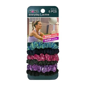 Scunci Everyday & Active Ultra Mini Twisters Scrunchies, Assorted, 6-Count - Picture 1 of 1