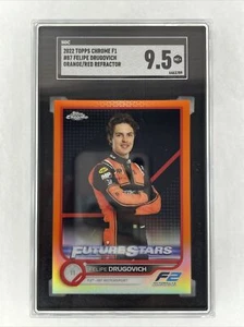 2022 Topps Chrome F1 Felipe Drugovich #87 rifrattore arancione rosso SGC 9,5 COME NUOVO - Foto 1 di 3