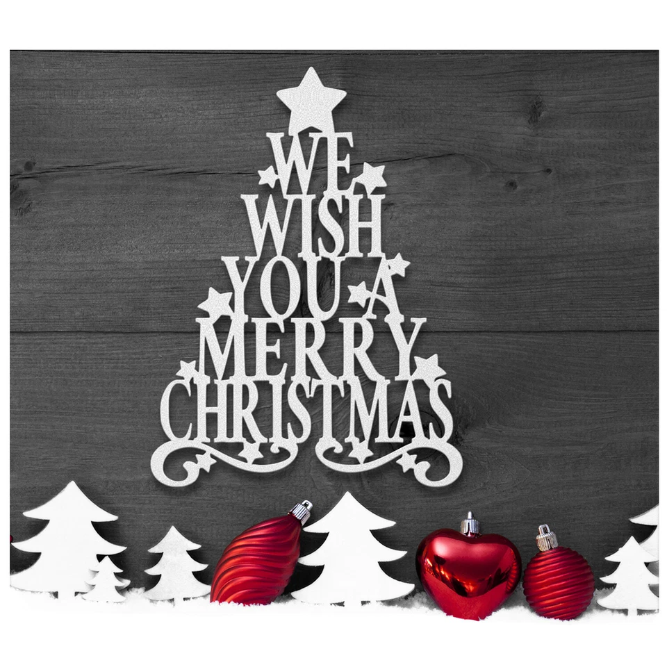 Decorazione Natalizia | Cartello In Metallo Natalizio | Acciaio Massiccio - Immagine 1 di 1