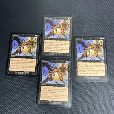 Expunge Urza's Saga MTG Magic the Gathering Black Playset English 4 - Image 1 of 4