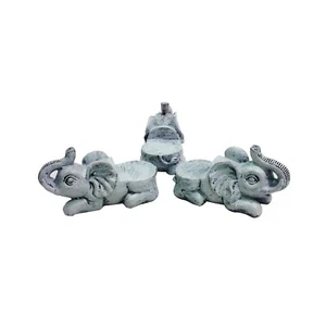 Animated Poly Resin Elephant Shaped Pot Feet/Planter Risers Set of 3 - Picture 1 of 5
