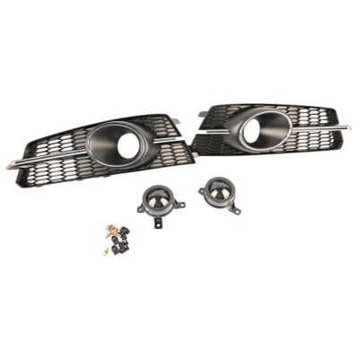 A Pair For Audi A6 S6  2016-2018 Front Bumper Fog Light Cover W /Acc Replace - Imagem 1 de 4