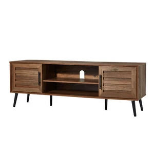 Jomeed Mid Century Modern Wooden TV Entertainment Console with Storage Shelf - Picture 1 of 12