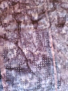 Sewing Fabric Hand Dyed Cotton Batik Polka Dots Greys & Purple 1/2ydX45" - Picture 1 of 3