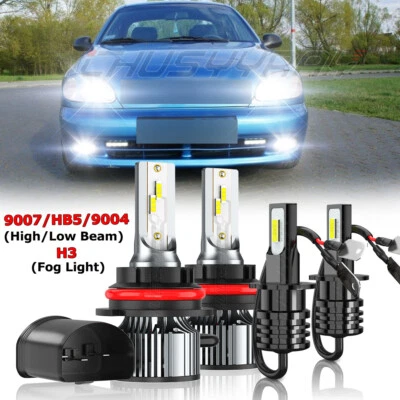 Combo de faros LED altos bajos + faros antiniebla 6500K para Daewoo Lanos 1999-2002 Foto 1 de 4