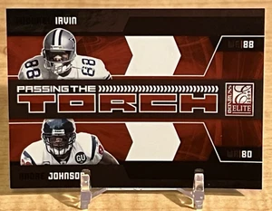 Donruss Elite Passing The Torch 2009 rojo 816/999 Michael Irvin/Andre Johnson #9 - Imagen 1 de 2
