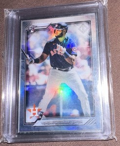 2020 Bowman Transcendent Icons YORDAN ALVAREZ RC Silver Framed 4/100 Topps #24