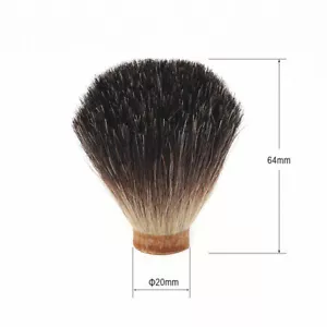 20mm Black Pure Level Badger Shaving Knot Men DIY Wet Shave Brush Handle Set Kit - Bild 1 von 5