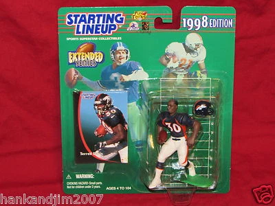 Figura Terrell Davis Starting Lineup 1998 NFL Serie Extendida Como Nueva de Estuche Foto 1 de 3
