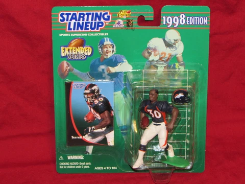 Terrell Davis Starting Lineup 1998 NFL Extended Series Figure Mint from Case Cover